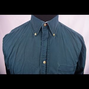Vintage 90's Bugle Boy Green Button Up Size M